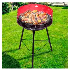 IRM - Parrilla A Carbón Redonda Bbq Portátil Parrillera De Pie Asador 36cm