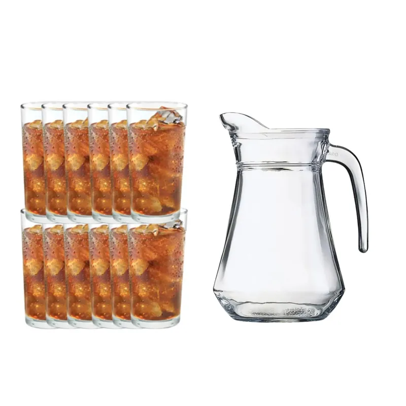 ALLEGRA - Set 12 Vasos Montecarlo 340mL + Jarra Paris 1400mL Allegra