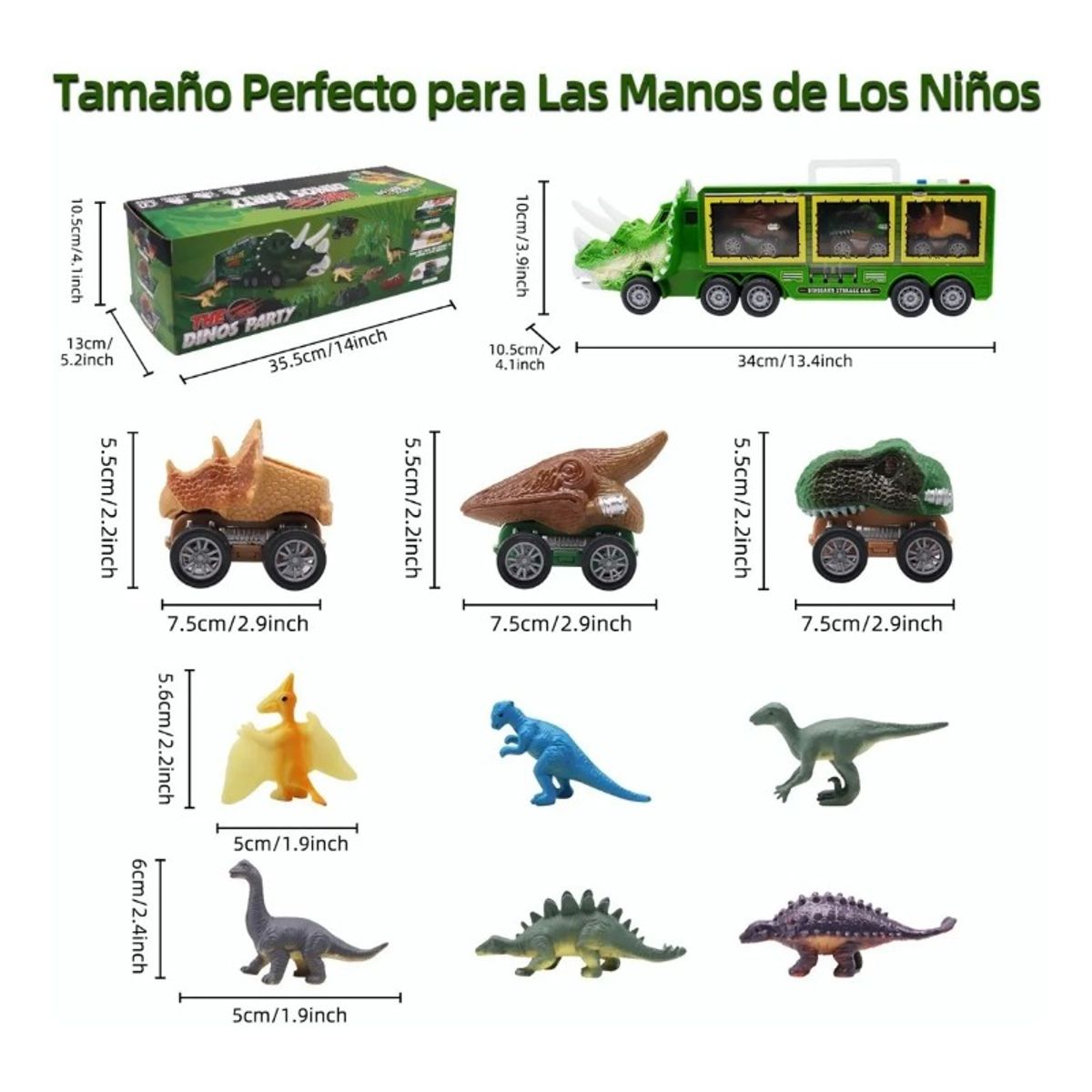 GIOIO - Camión De Juguete De Dinosaurio Con Luces Y Sonar Para NiñosVerde