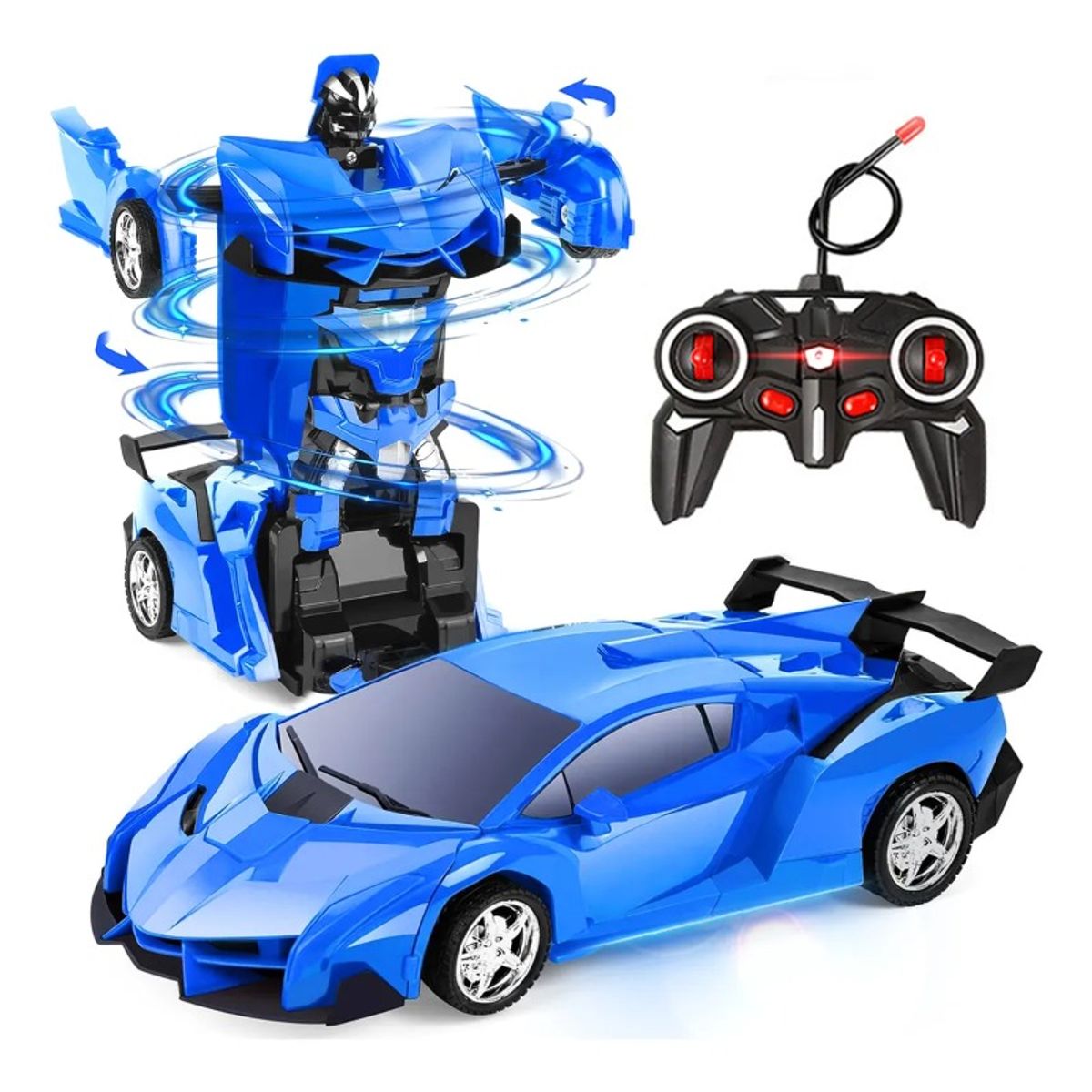 GIOIO - 24g Hz Carro De Control Remoto Robot Deformación Giro 360°