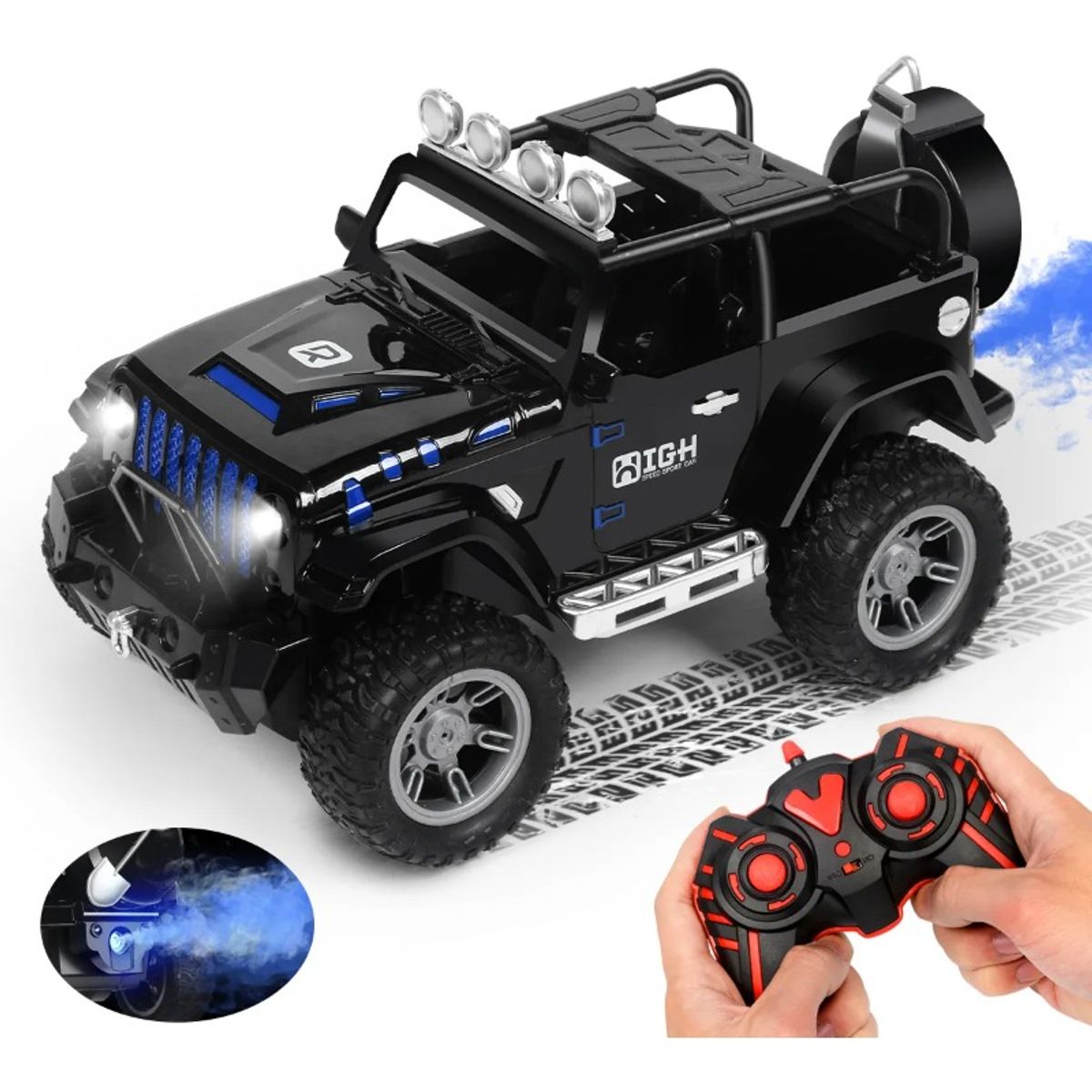 GIOIO - Coche De Juguete Todoterreno Con Control Remoto