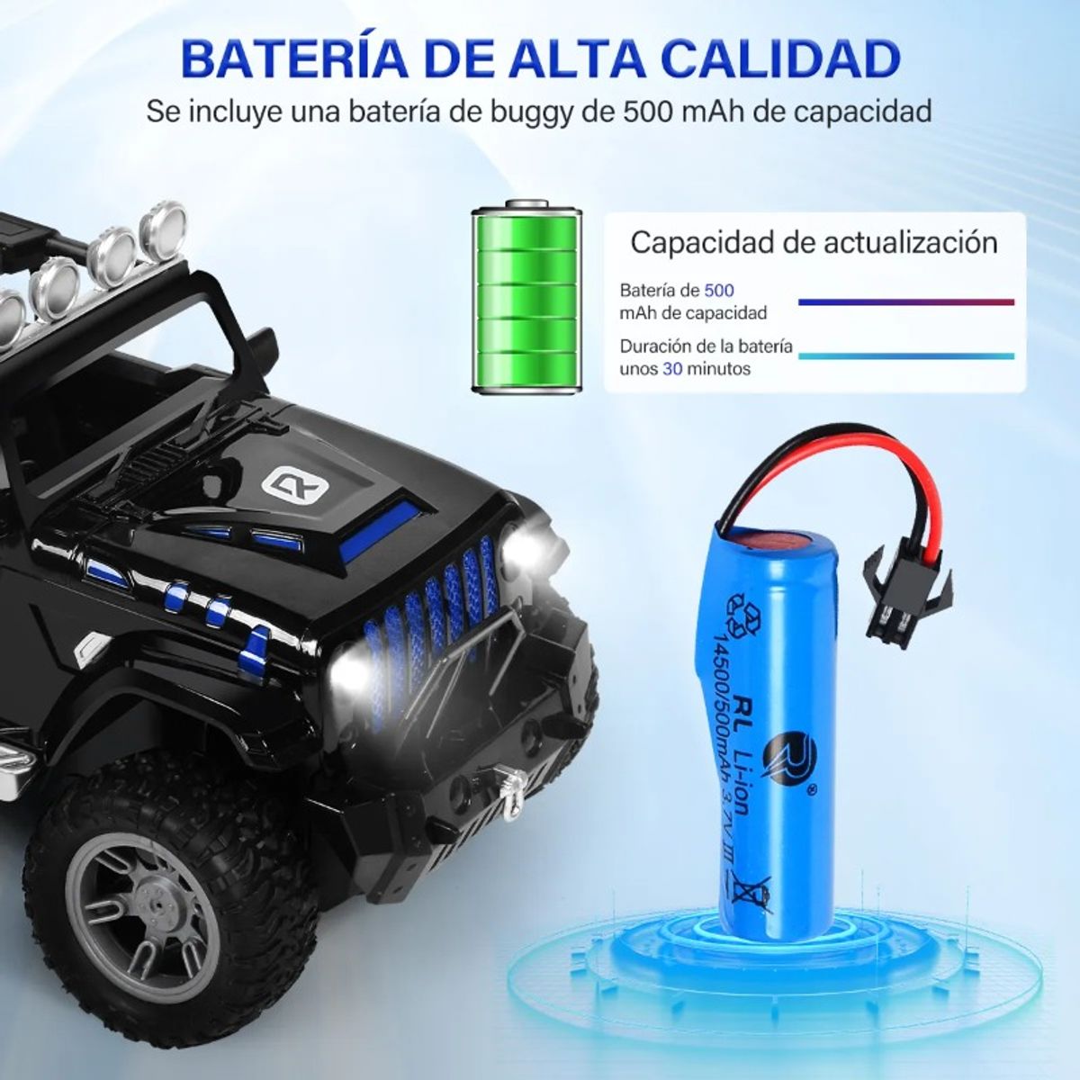 GIOIO - Coche De Juguete Todoterreno Con Control Remoto
