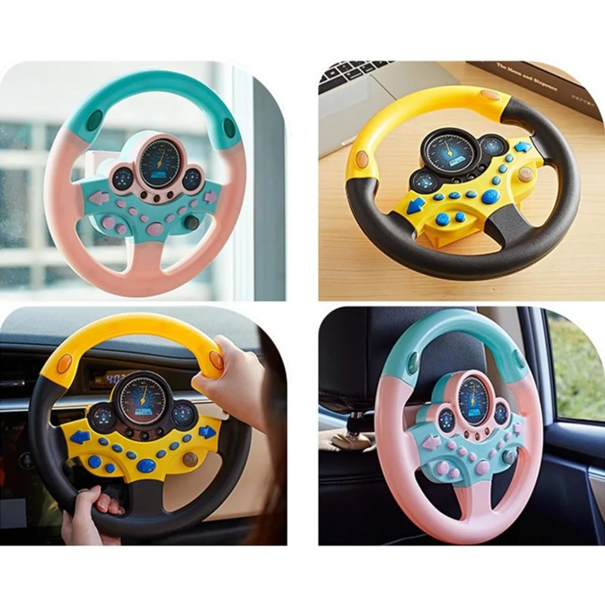 GIOIO - Bebé Copiloto Volante Música Con Sonido Y Luz Niños Juguete