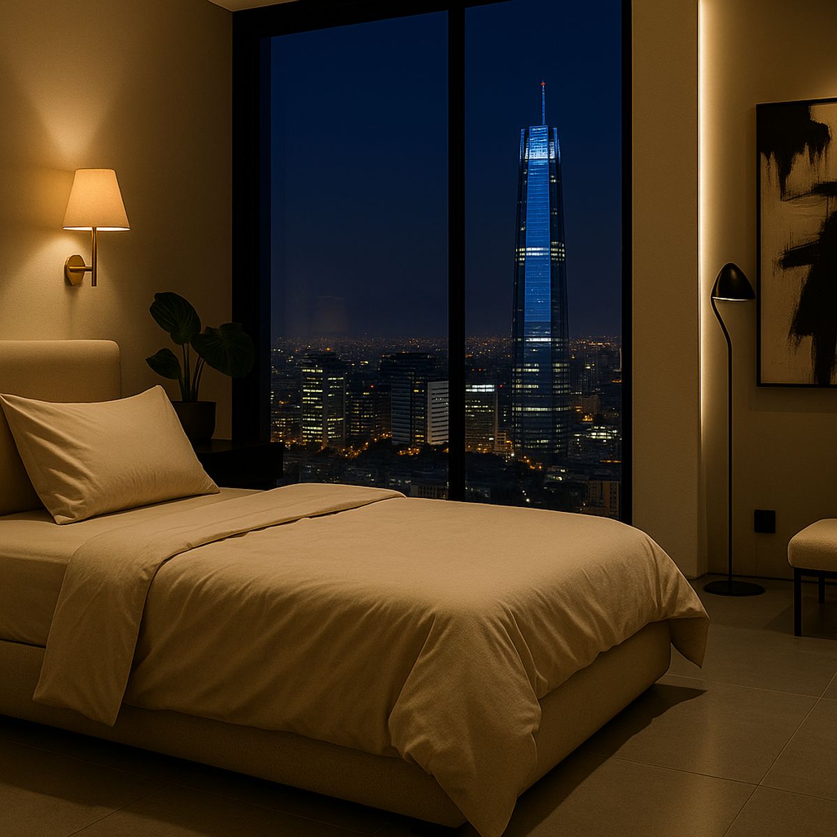 ARMONIA - Juego de Sábanas Signature 800 Hilos Beige Plaza y Media Algodón