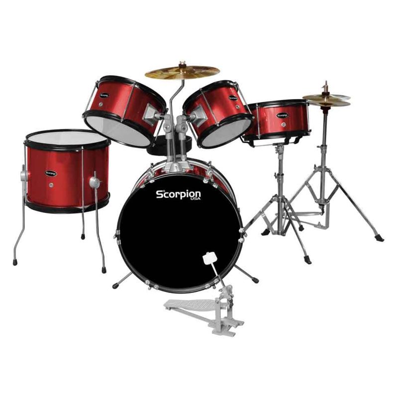 SCORPION - Bateria Junior 5Pcs- Roja