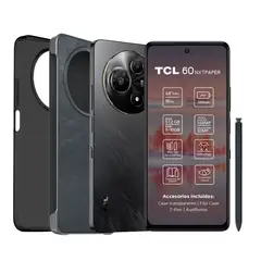 TCL - Smartphone 60 NXTPAPER 512GB + Lápiz + Flip Case Negro