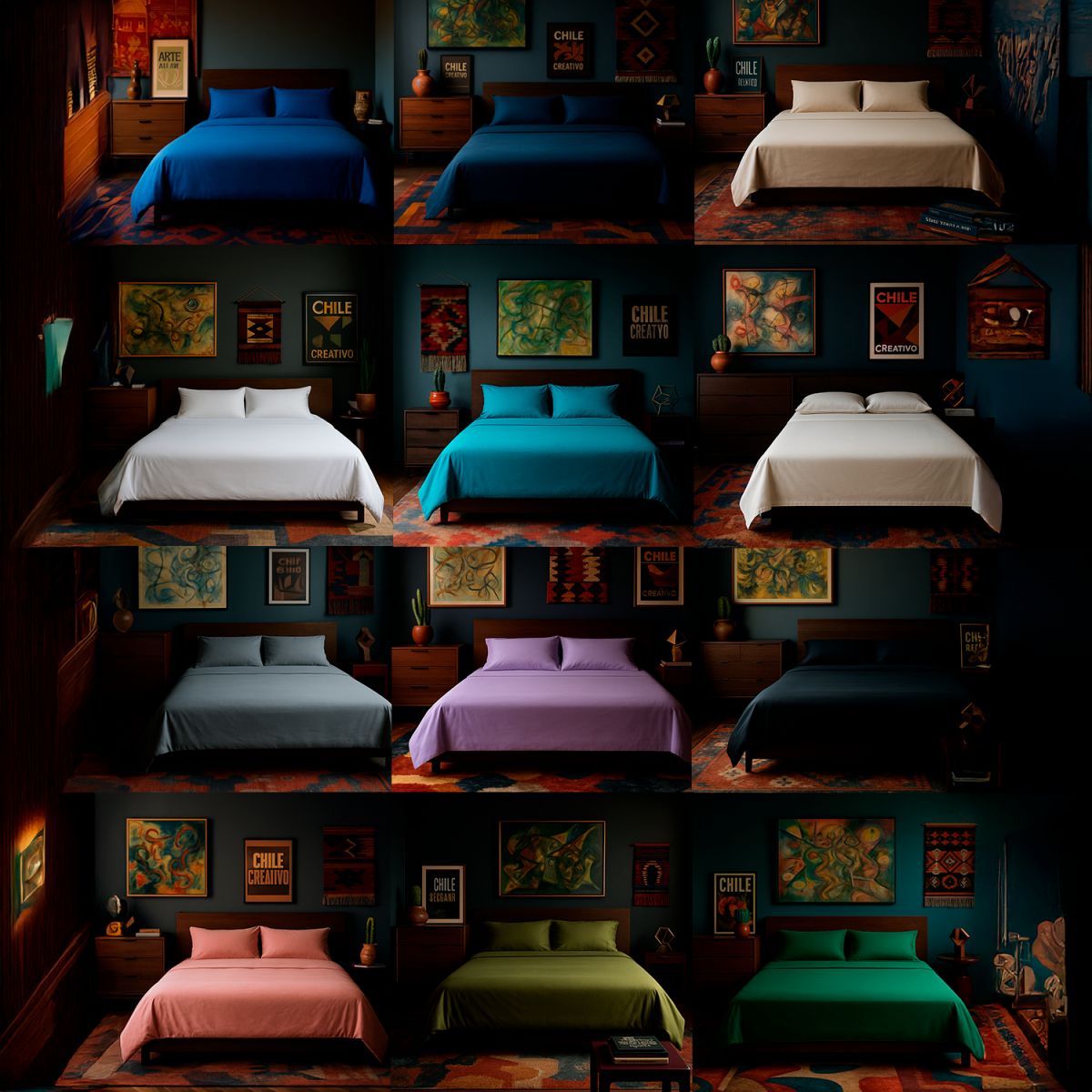 ARMONIA - Sábanas de cama Ébano Super King 144 hebras Sin estampado