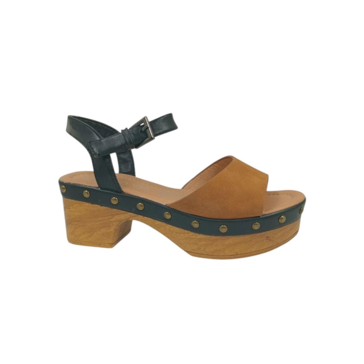 HERIEL - Sandalia Camel Plataforma Mujer