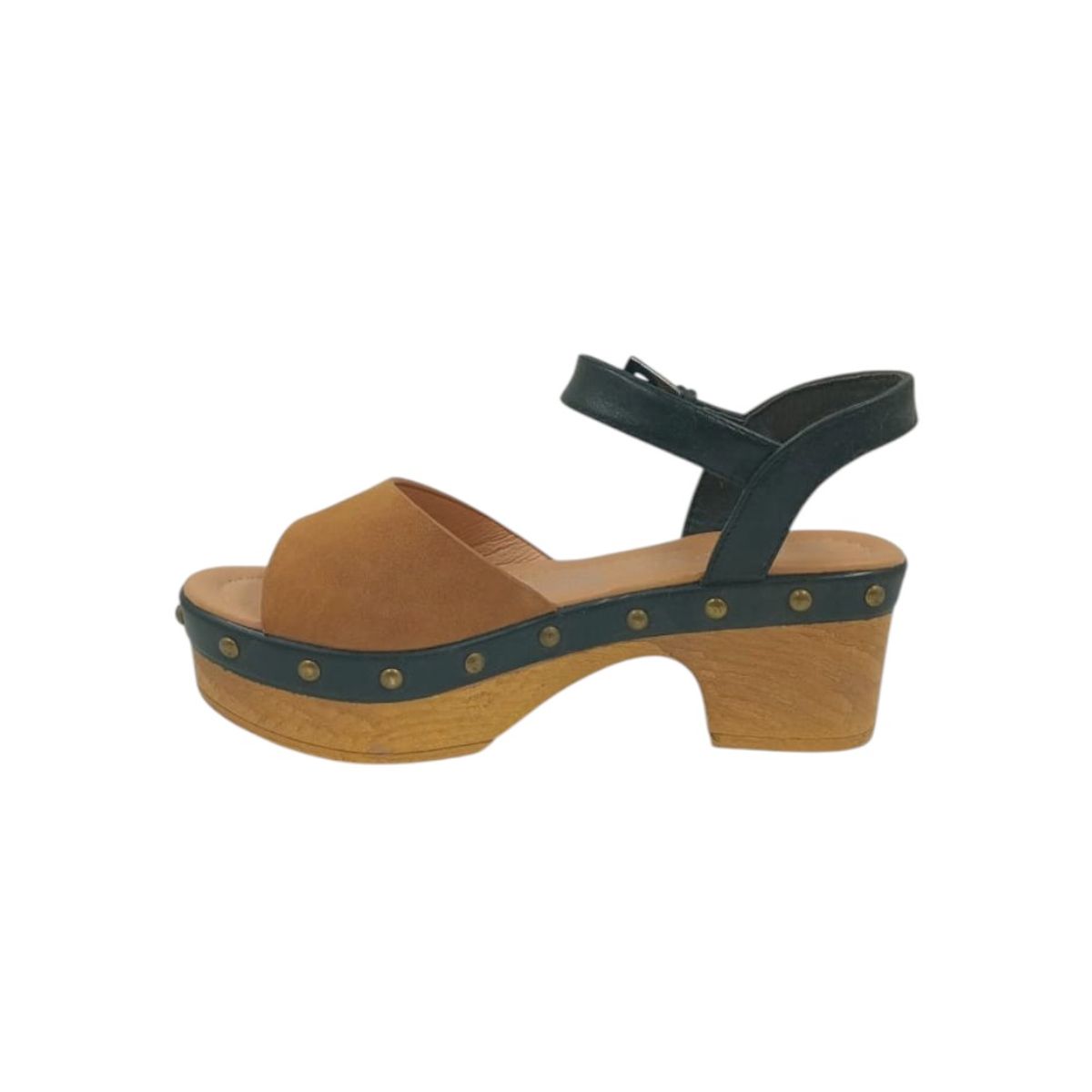HERIEL - Sandalia Camel Plataforma Mujer