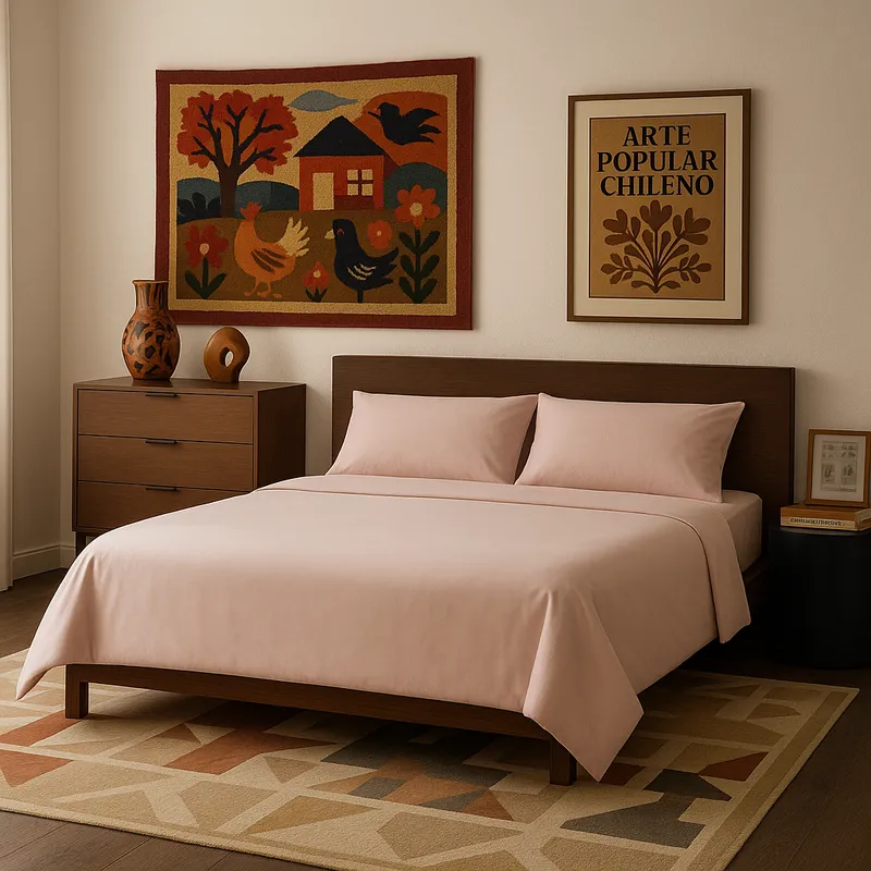 ARMONIA - Kit de sábanas Rosa Super king 144 h Sin estampado