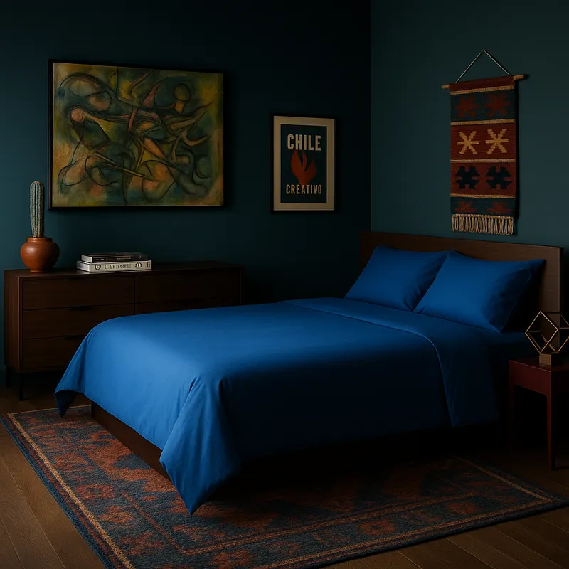 ARMONIA - Sábanas de cama Marino SuperKing 144 h Sin estampado