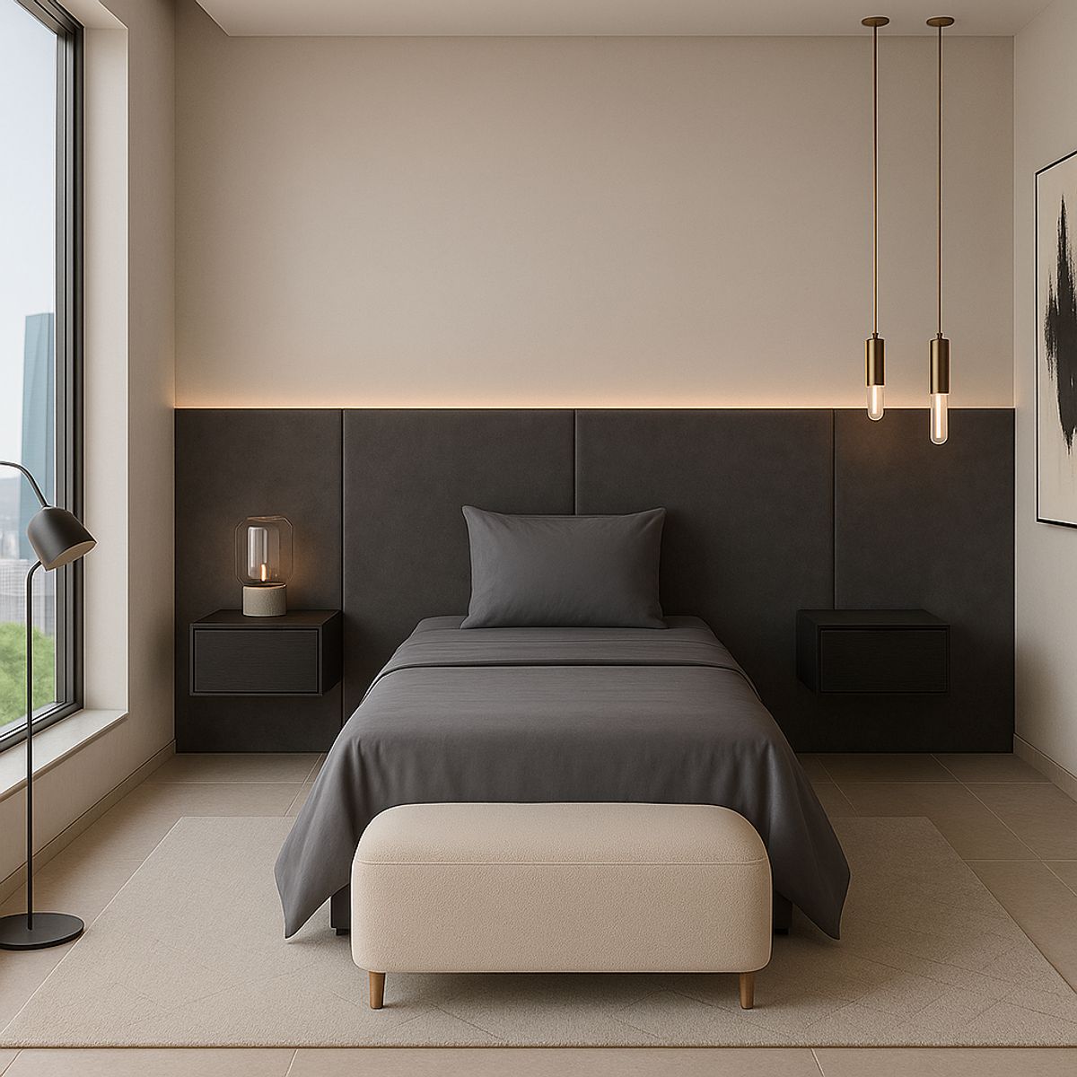 ARMONIA - Conjunto de Sábanas Signature 800 Hilos Gris 1½ Plazas Calidad