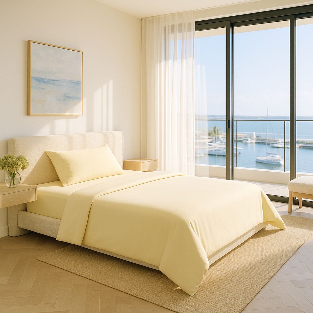 ARMONIA - Juego de Sábanas Signature 800 Hilos Amarillo 1½ Plazas Algodón