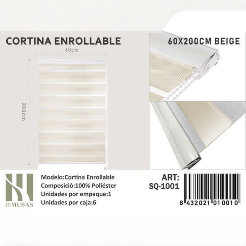 ANGELES DEL HOGAR - CORTINA ROLLER DIA Y NOCHE 60X200 CM