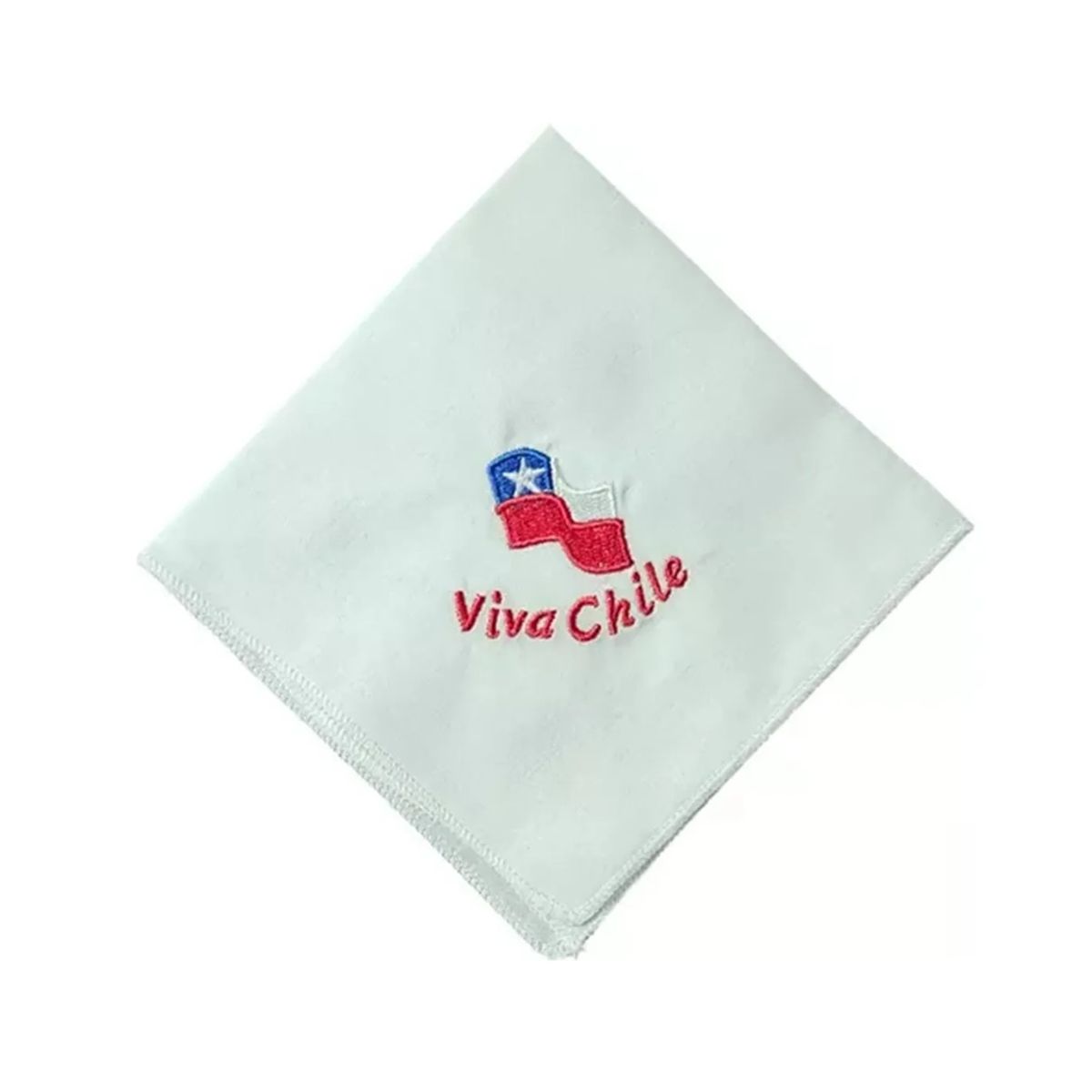 GENERICO - Pack X10 Pañuelo Blanco Algodon Bordado Fiestas Patrias Cueca Chile