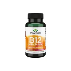 SWANSON - Vitamin B12 With Folate Strawberry 1000 mcg 250 comprimidos