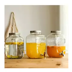 PASTELERIUS - Dispensadores De Bebidas Jarro De Vidrio Jarra Sobremesa 8l Color Transparente