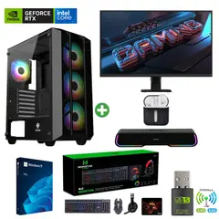 INTEL - Pc Gamer i5-12400F- 32GB - RTX 4060 - 2TB (Parlante + Monitor 27" + HP) PRO