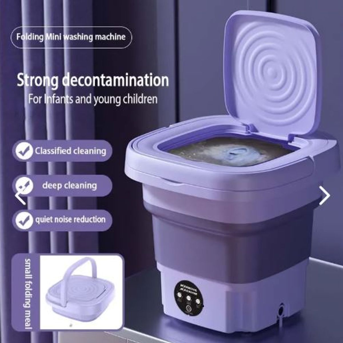 Mini Lavadora plegable para el hogar 8 Litros, marca GENERICO - Foto 2