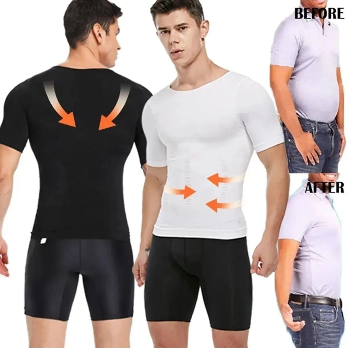 LOOK SHOP - Polera Compresión Hombre Faja Camiseta Reductora Hombre 779
