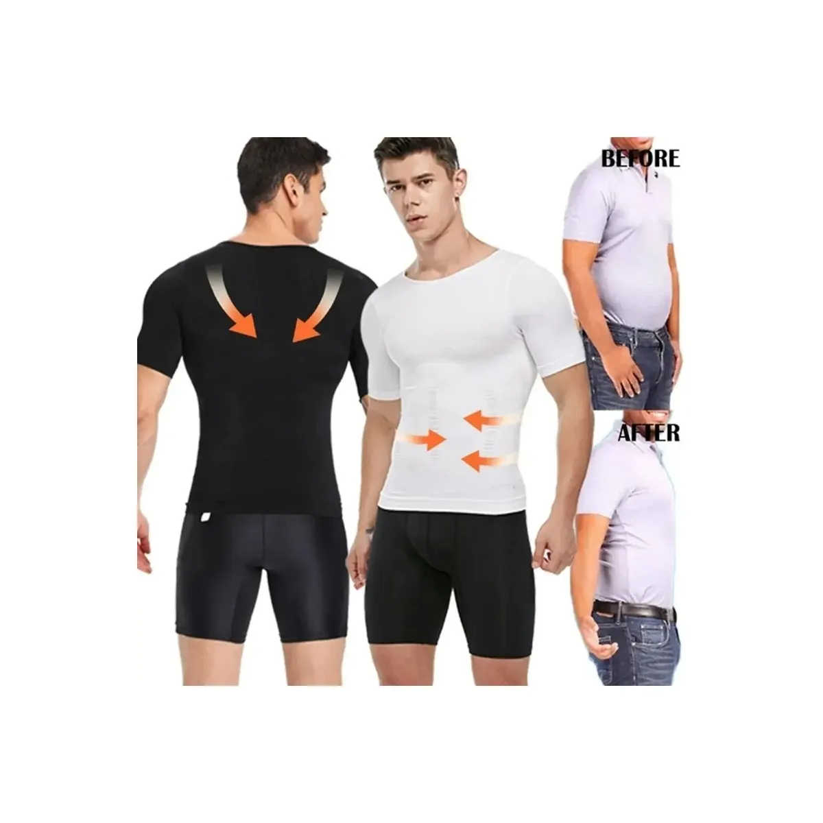 LOOK SHOP - Polera Compresión Hombre Faja Camiseta Reductora Hombre 779