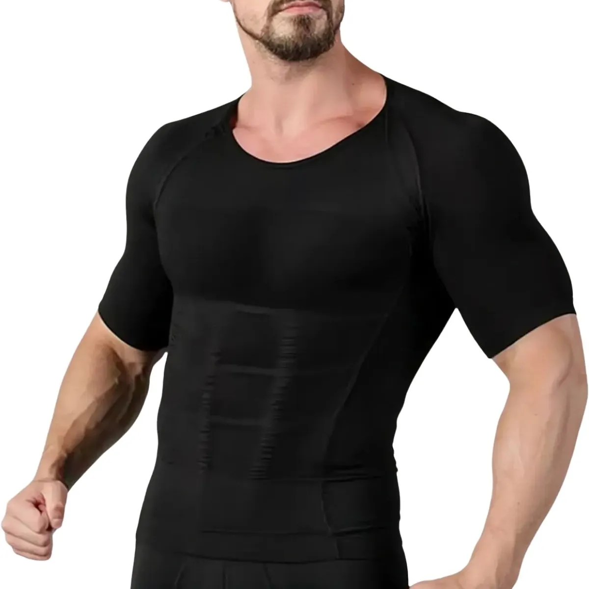 LOOK SHOP - Polera Compresión Hombre Faja Camiseta Reductora Hombre 779