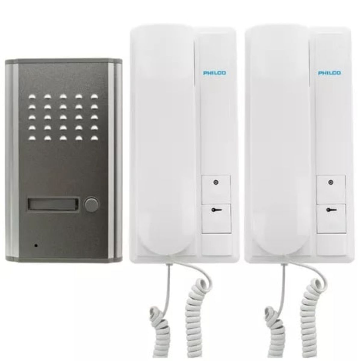 PHILCO - Portero Eléctrico 2 Citófonos + Frente Metálico Philco
