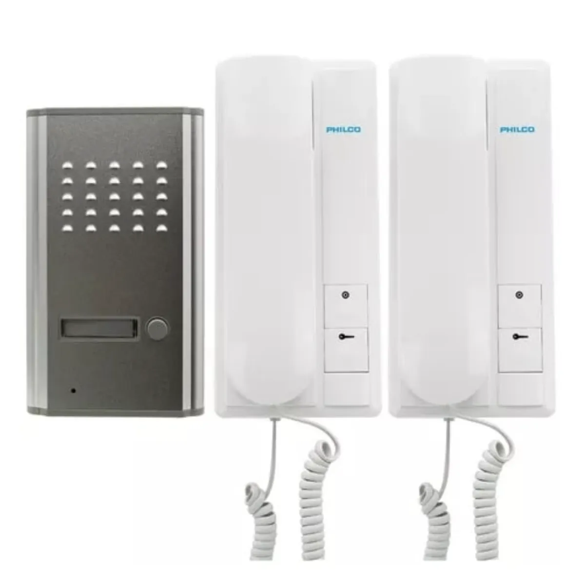 PHILCO - Portero Eléctrico 2 Citófonos + Frente Metálico Philco