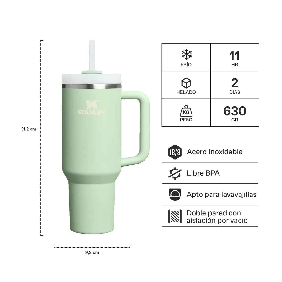 STANLEY - Quencher H20 Adventure Pistachio- 1.18 lt