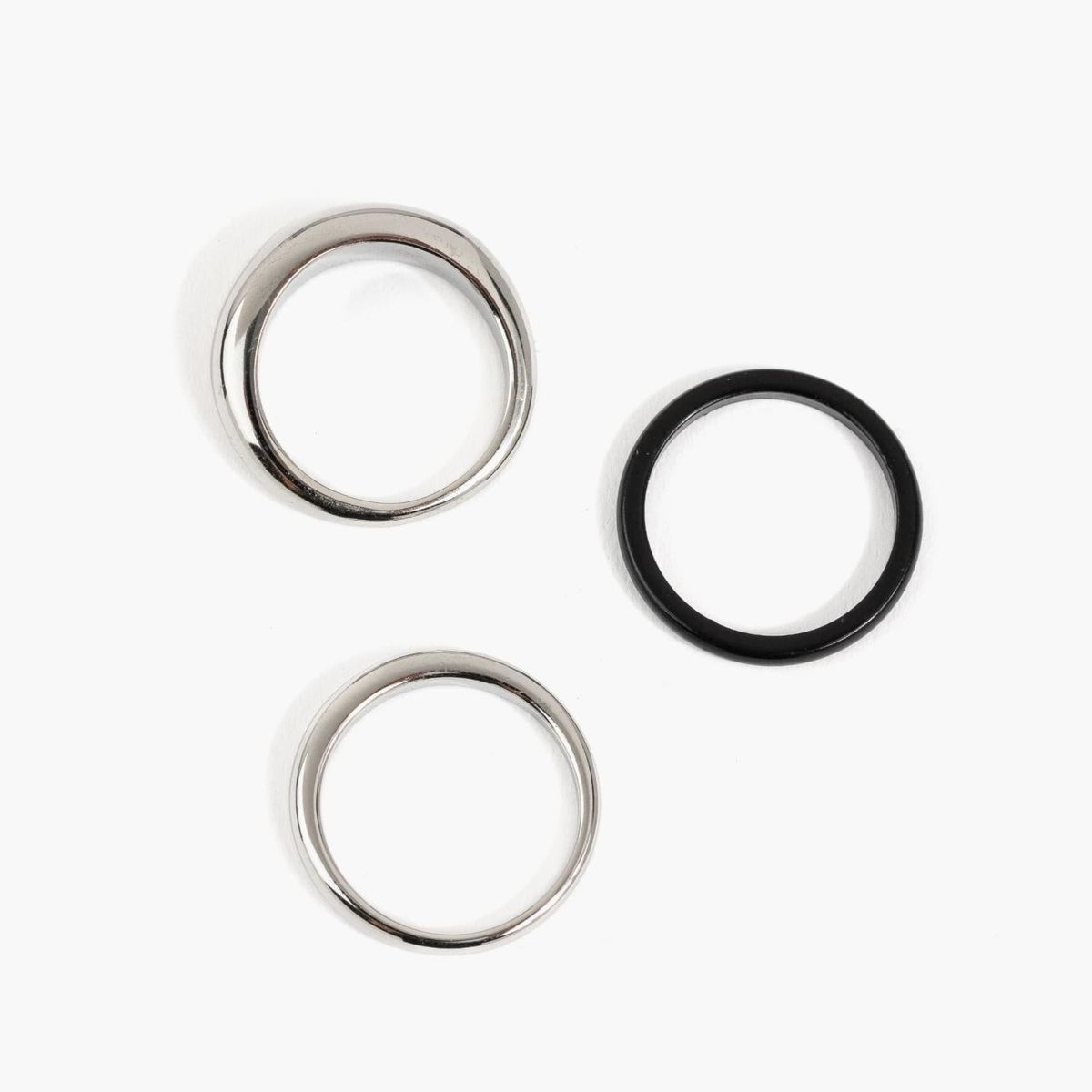 LOUNGE - Set Anillos Mujer Acero Inoxidable Clásicos