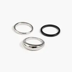 LOUNGE - Set Anillos Mujer Acero Inoxidable Clásicos