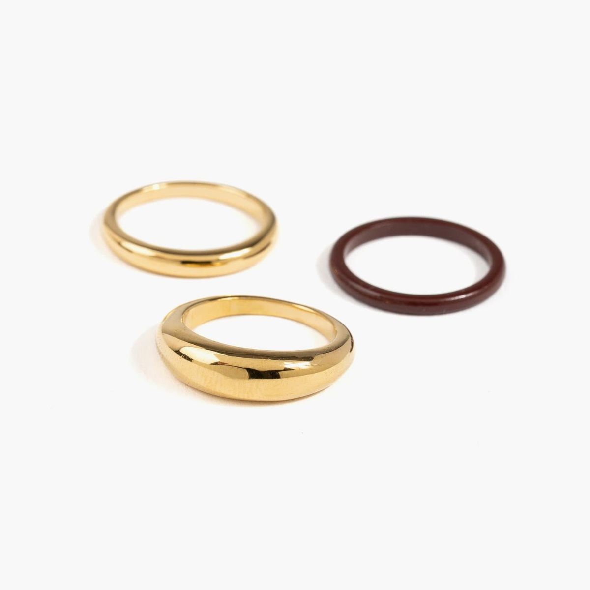 LOUNGE - Set Anillos Mujer Acero Inoxidable Clásicos