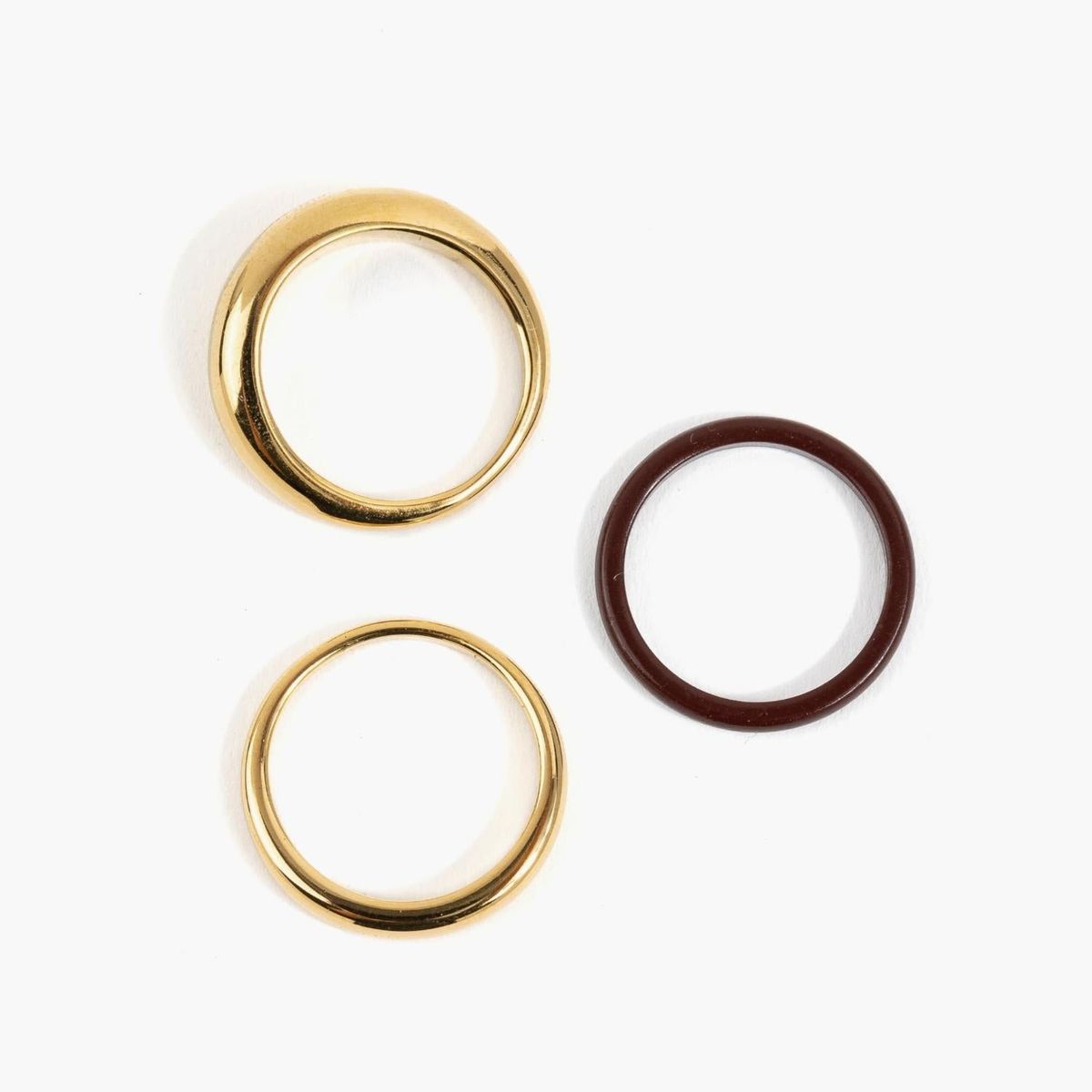 LOUNGE - Set Anillos Mujer Acero Inoxidable Clásicos