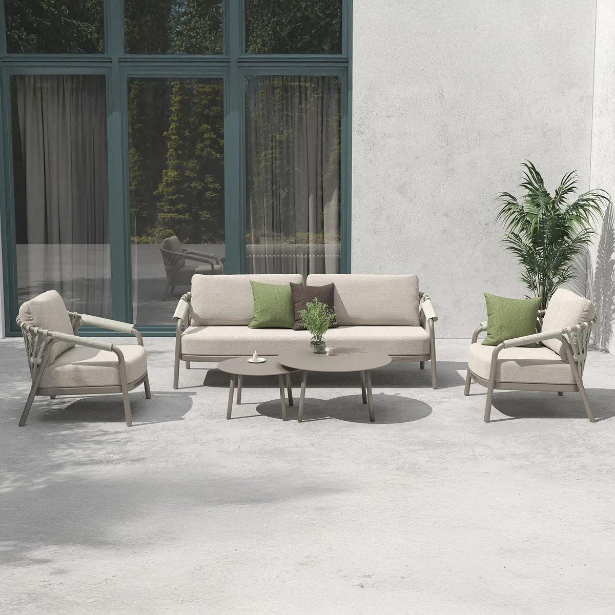 DECO EXTERIOR - Juego Living de Terraza Bergamo 5 piezas