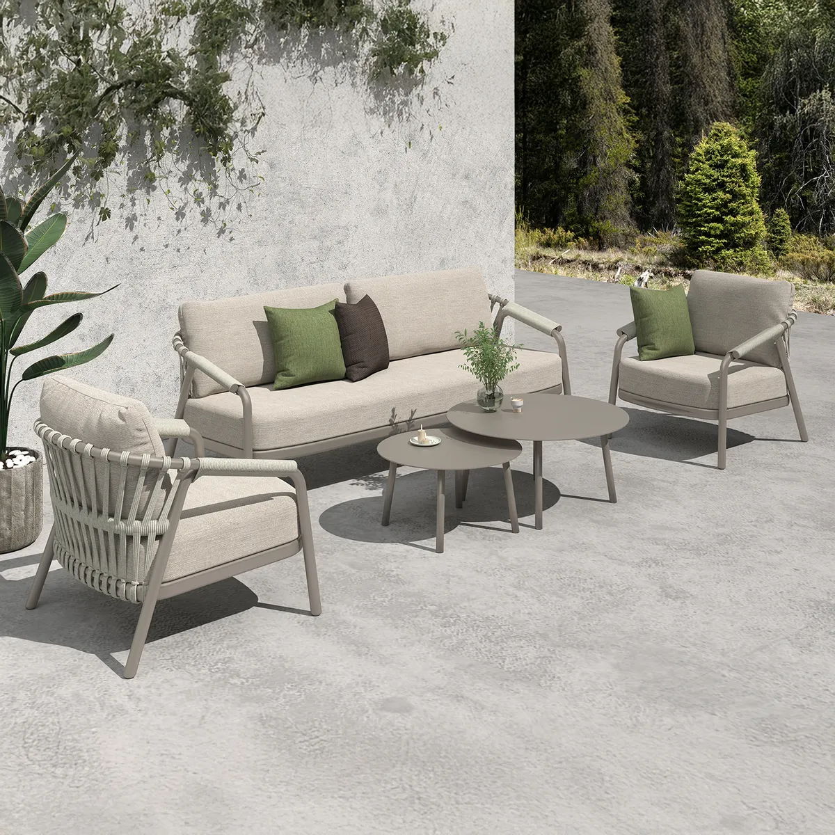 DECO EXTERIOR - Juego Living de Terraza Bergamo 5 piezas