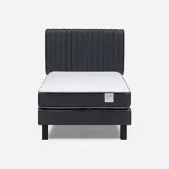 ROSEN - Cama Europea Wave 1,5 Plazas 105x190 cm + Respaldo Lucio Gra