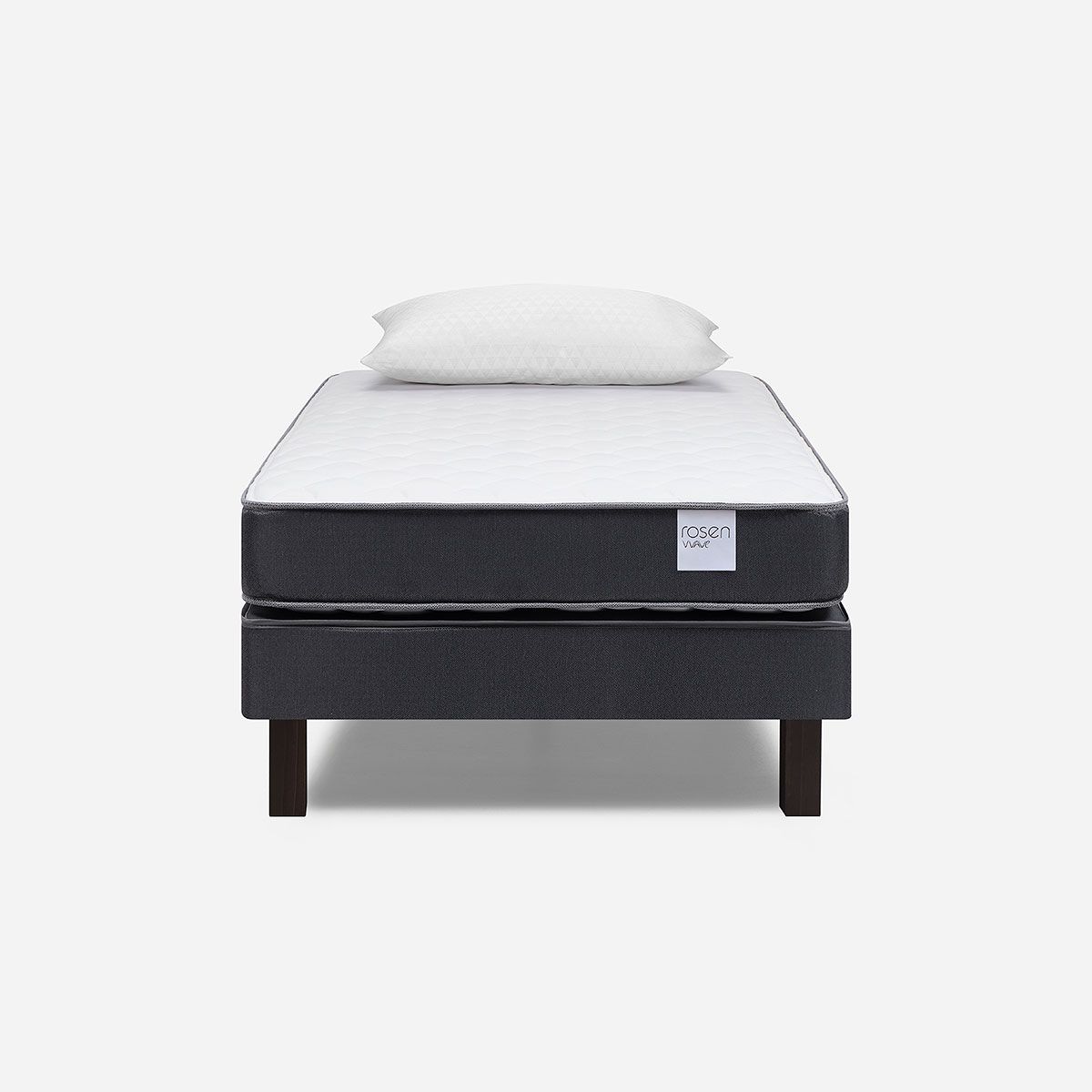 ROSEN - Cama Europea Rosen Wave 1,5 Plazas + Almohada Light