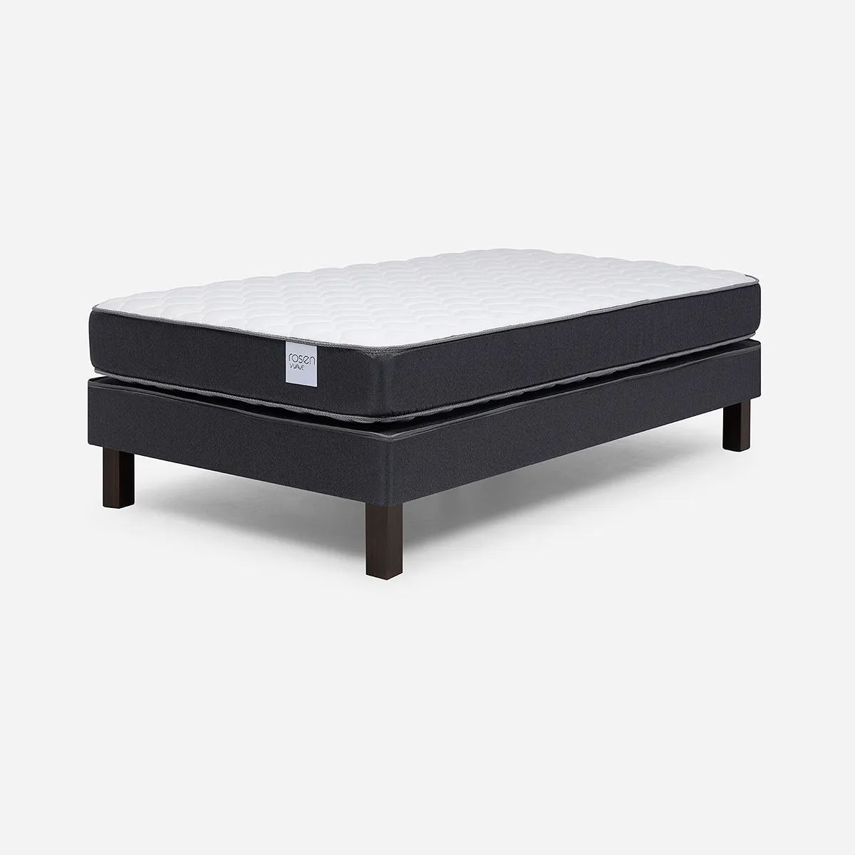 ROSEN - Cama Europea Wave 1,5 Plazas 105x190 cm+Muebles Tabor Carame