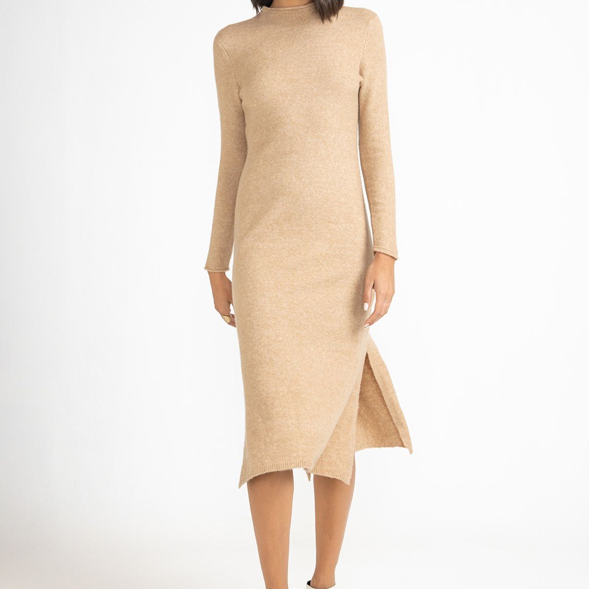 CANADIENNE - Vestido Mujer Lana Camel