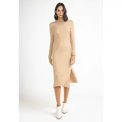 CANADIENNE - Vestido Mujer Lana Camel