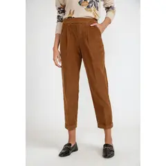CANADIENNE - Pantalón Cotelé Mujer Algodón Camel