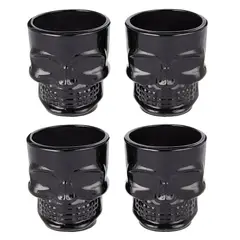 GENERICO - Set 4 Shot Vidrio Calavera Mexicana Tequila Cortito - Verde