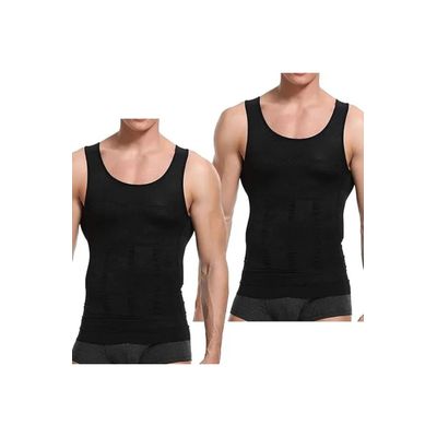 Imagen 1 del producto Pack 2 Faja De Compresión Hombre Tipo Musculosa Reductora 310