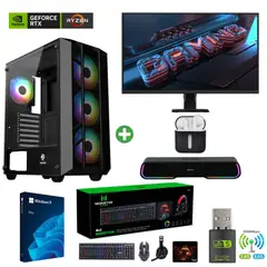 AMD CORP - Pc Gamer AMD 7 5700X - 32GB - RTX 5060 - 2TB (Parlante + Monitor 27" + HP) PRO