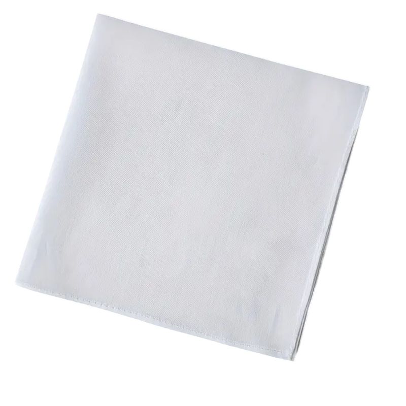 GENERICO - X5 Pañuelo Blanco Cuadrado 28x28 Fiestas Patrias Cueca Chile