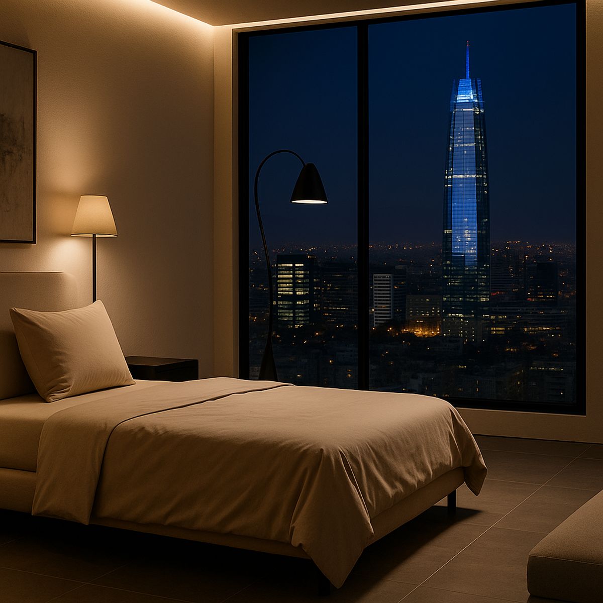 ARMONIA - Set de Sábanas Signature 800 Hilos Beige Plaza y Media Premium