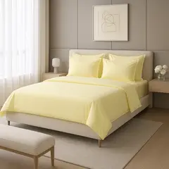 ARMONIA - Juego de Sábanas Signature 800 Hilos Amarillo Claro King