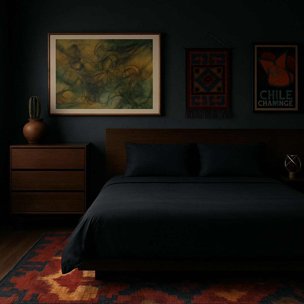 ARMONIA - Ropa de cama Negro SuperKing 144 hilos Liso