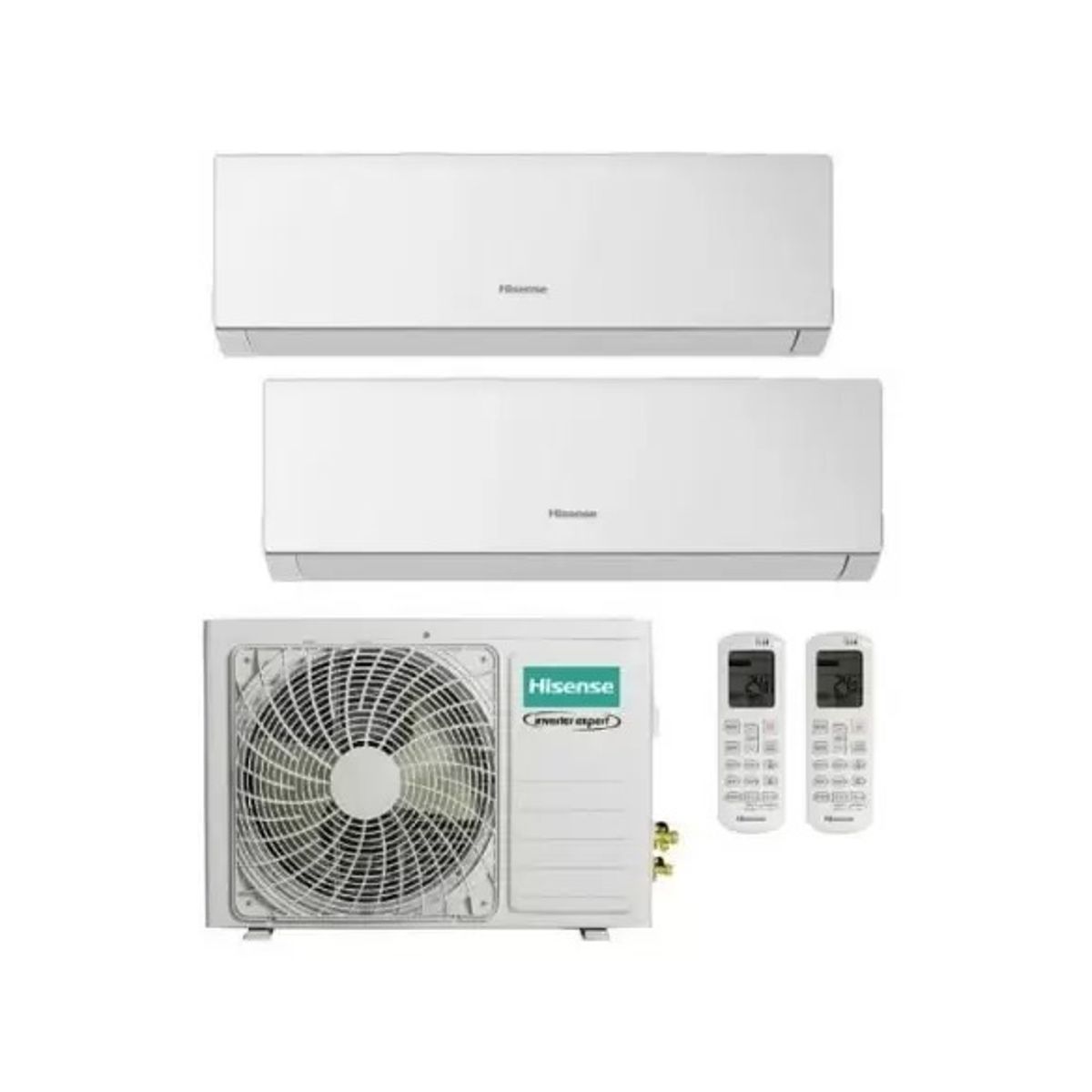 HISENSE - Aire Acondicionado Hisense 12+12 Blanco Multisplit