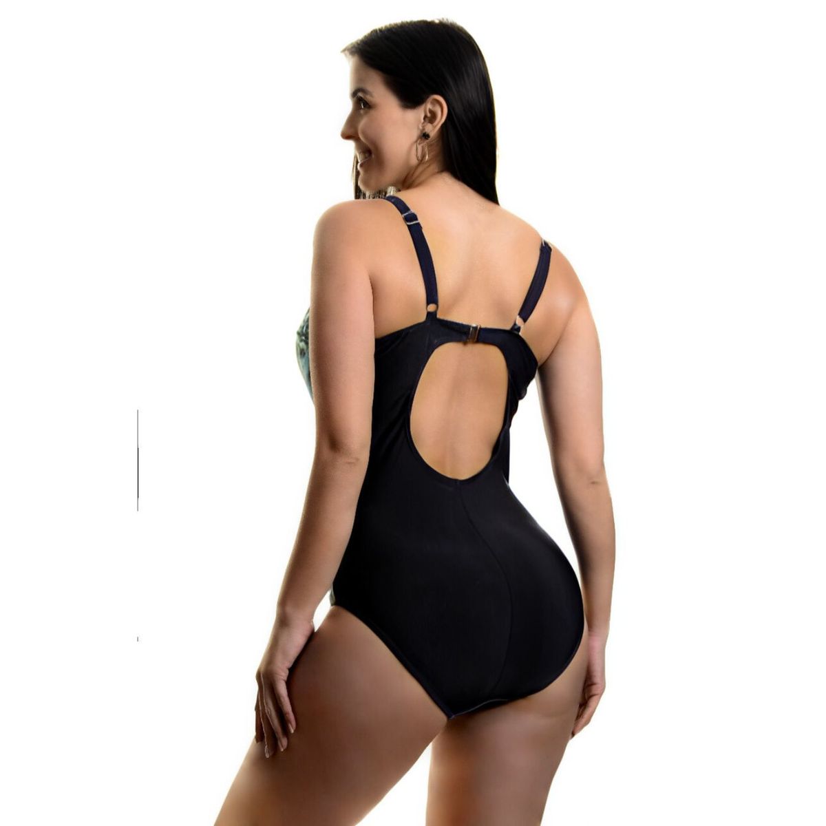 LIKE SHOP - Traje De Baño Entero Mujer Estampado Una Pieza Diseño Hojas 8332